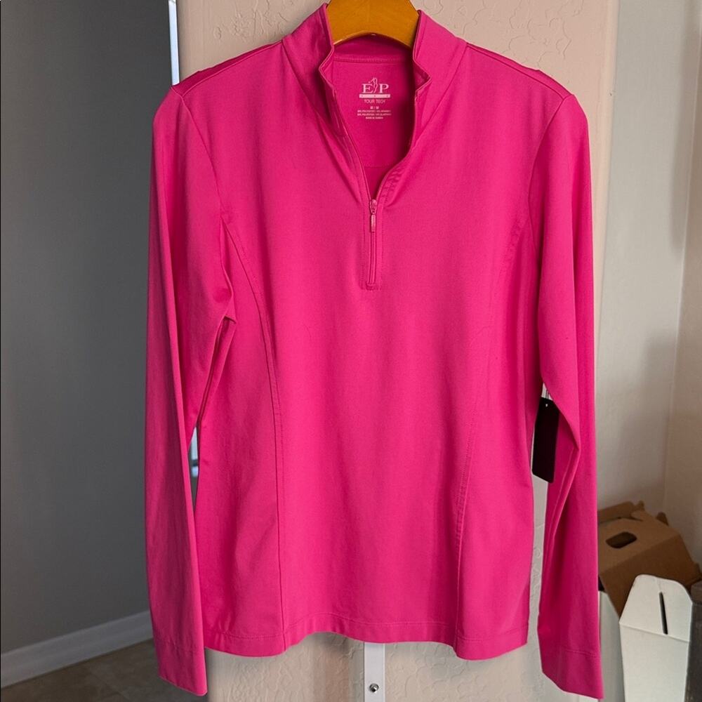 EP Pro Vibrant Pink Long Sleeve Top 1/4 zip top